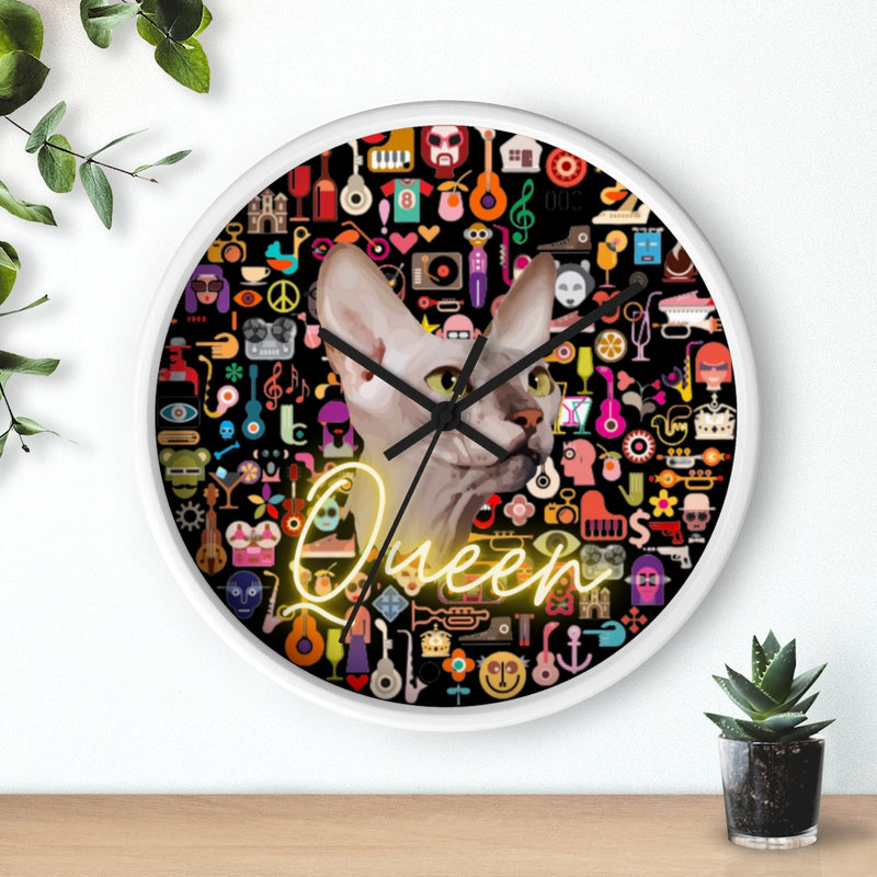 Cat Queen Wall clock 10"