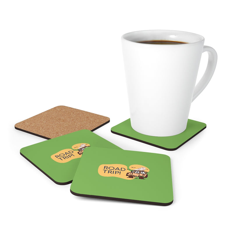 Road Trip Corkwood Coaster Set of 4