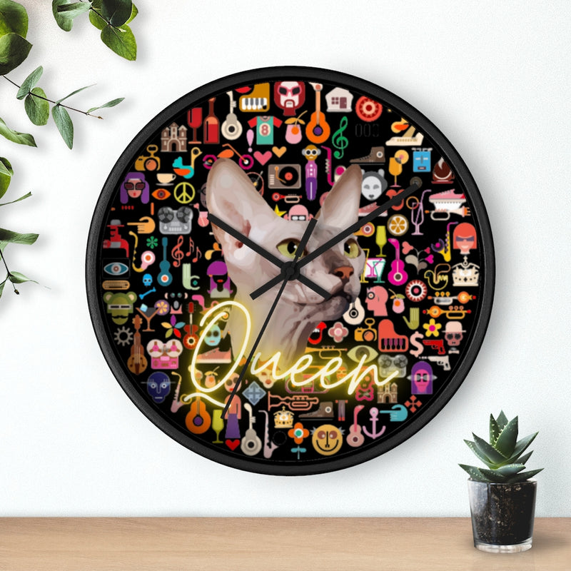 Cat Queen Wall clock 10"