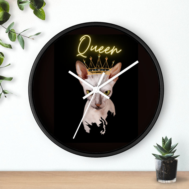 Cat Queen Wall clock 10"