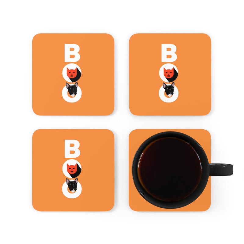 Boo Corkwood Coaster Set of 4 - Sinna Get