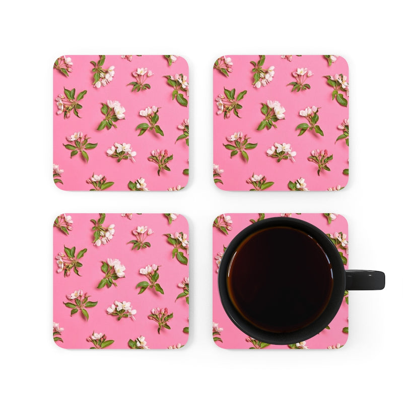 Spring cherry tree Corkwood Coaster Set of 4