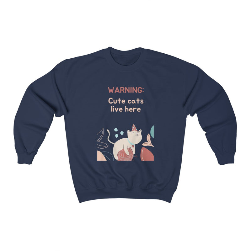 Cute cats live here Crewneck Sweatshirt - Sinna Get