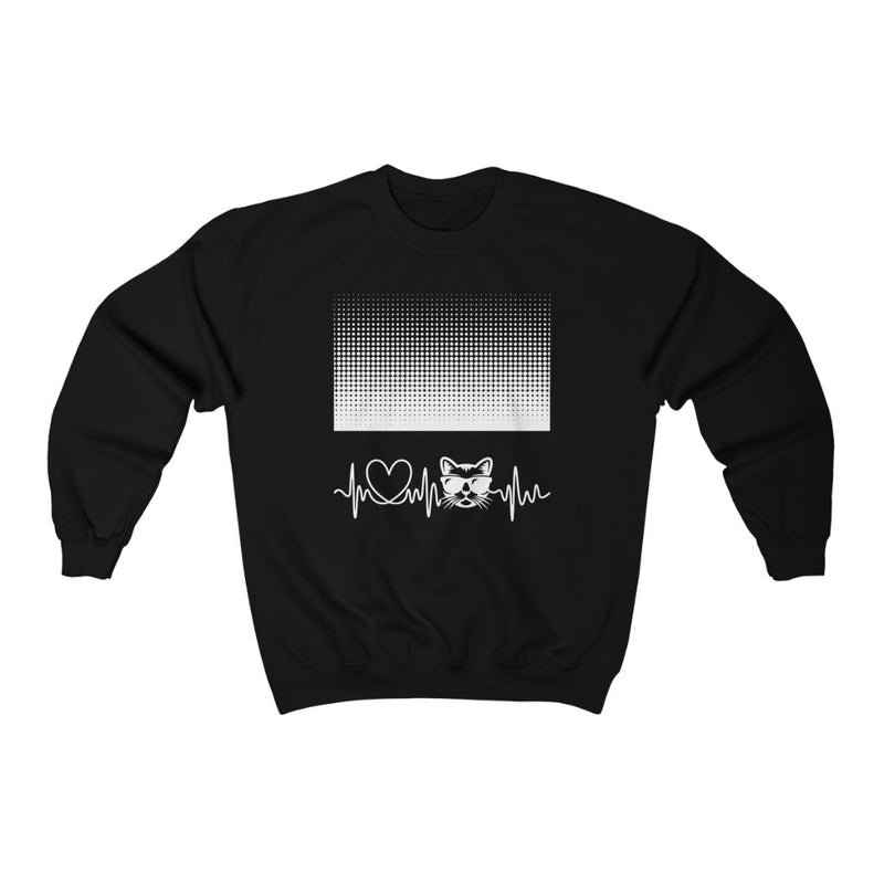 Cat heart beat Crewneck Sweatshirt - Sinna Get