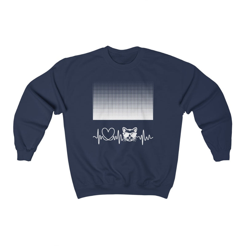 Cat heart beat Crewneck Sweatshirt - Sinna Get