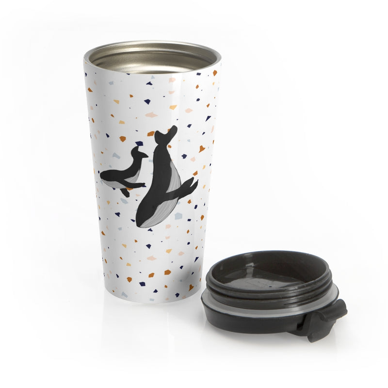 Whales Stainless Steel Travel Mug