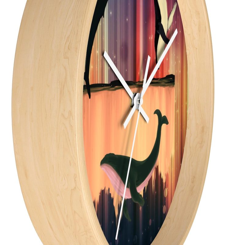 Whales Wall clock 10"