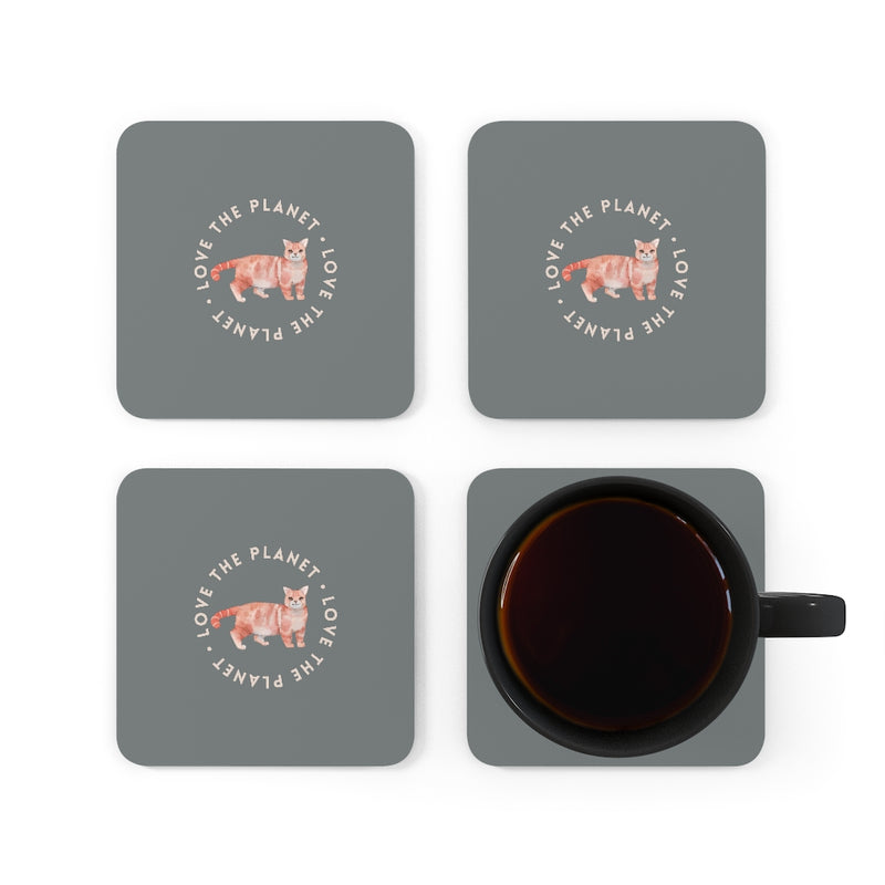 Love the Planet Corkwood Coaster Set of 4