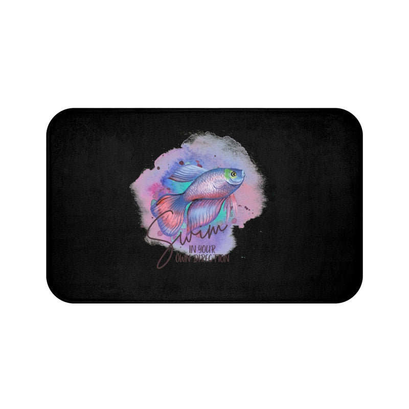 Swim in your own direction Bath Mat