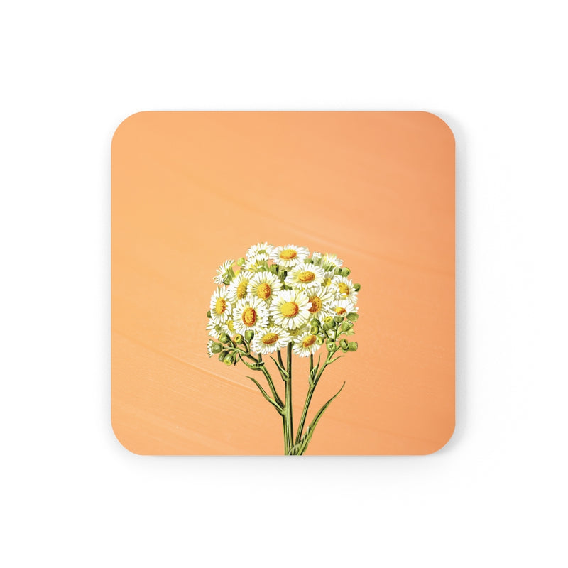 Daisies Bouquet Corkwood Coaster Set of 4 - Sinna Get