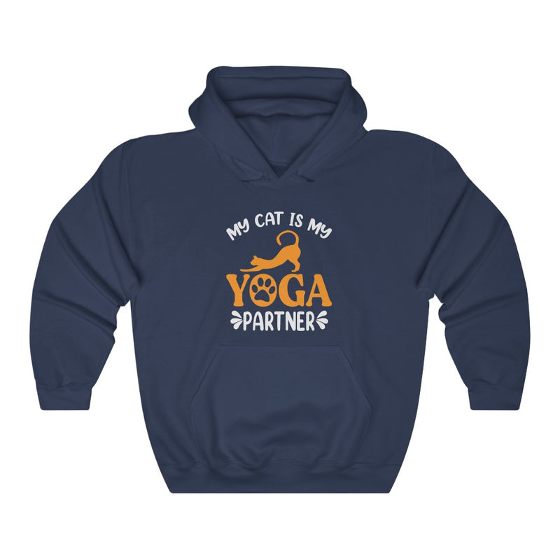 My Cat Is My Yoga Partner Hooded Sweatshirt