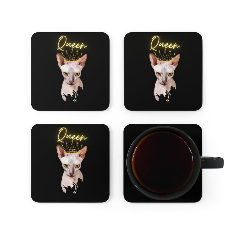 Best Queen Corkwood Coaster Set of 4 - Sinna Get