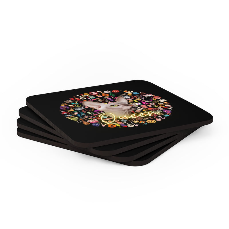 New Queen Corkwood Coaster Set of 4 - Sinna Get