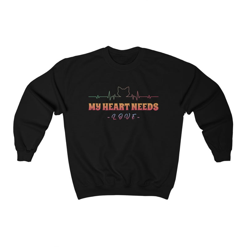 My heart needs love Crewneck Sweatshirt