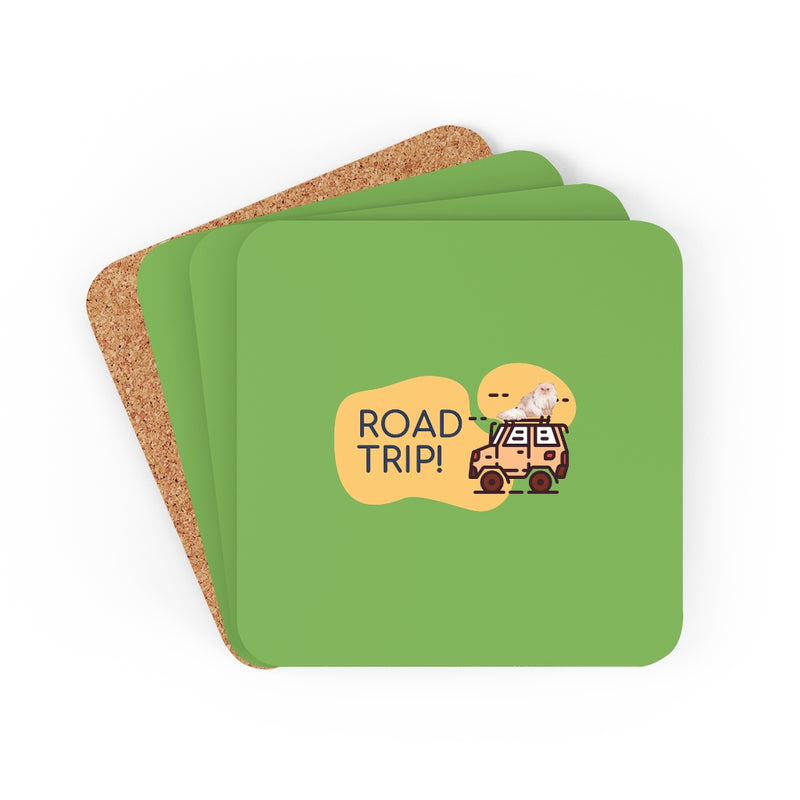 Road Trip Corkwood Coaster Set of 4