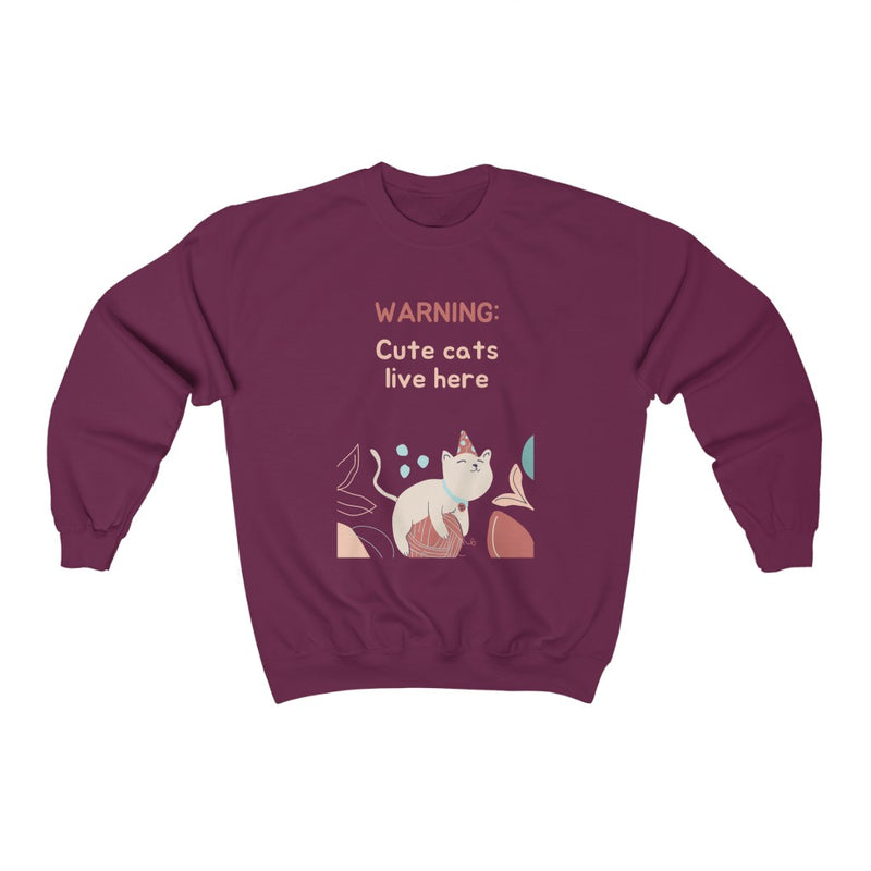 Cute cats live here Crewneck Sweatshirt - Sinna Get