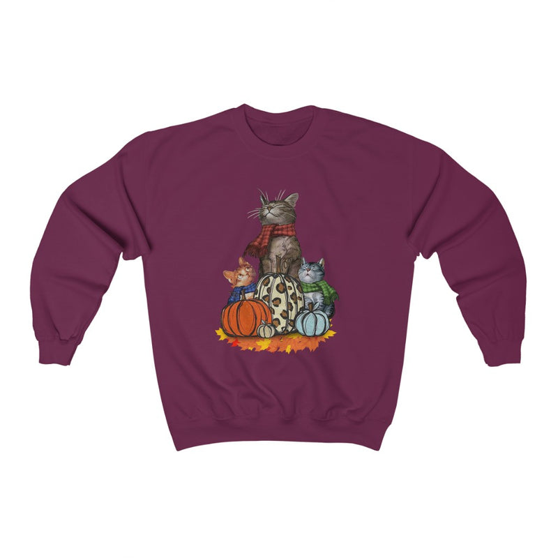 Cats and pumpkins Crewneck Sweatshirt - Sinna Get