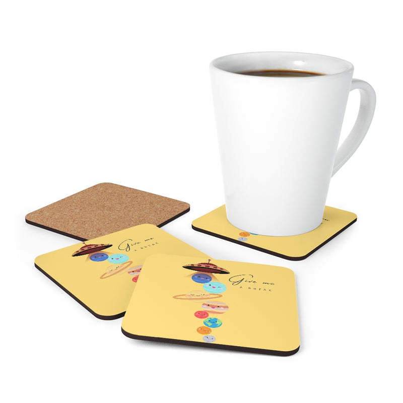 Give me a break Corkwood Coaster Set of 4