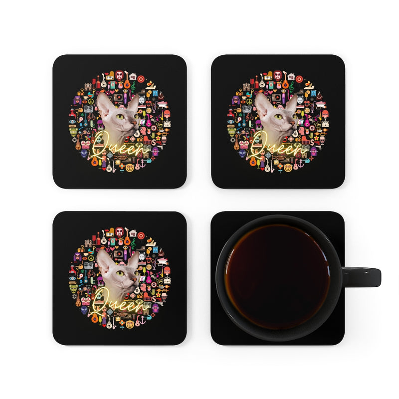 New Queen Corkwood Coaster Set of 4 - Sinna Get