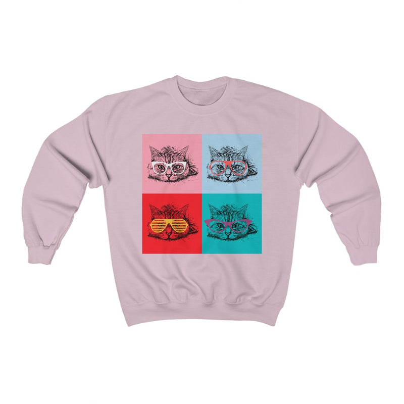 Cats with wearing glasses Crewneck Sweatshirt - Sinna Get