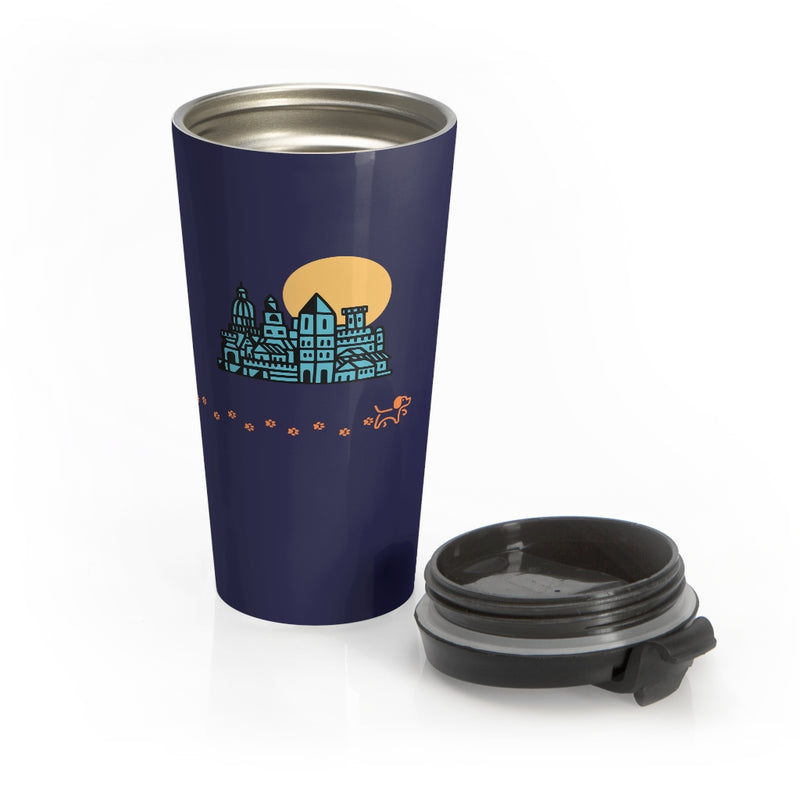 Dog and Moon Stainless Steel Travel Mug - Sinna Get