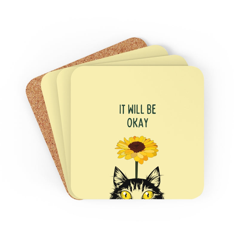 It will be okay Corkwood Coaster Set of 4