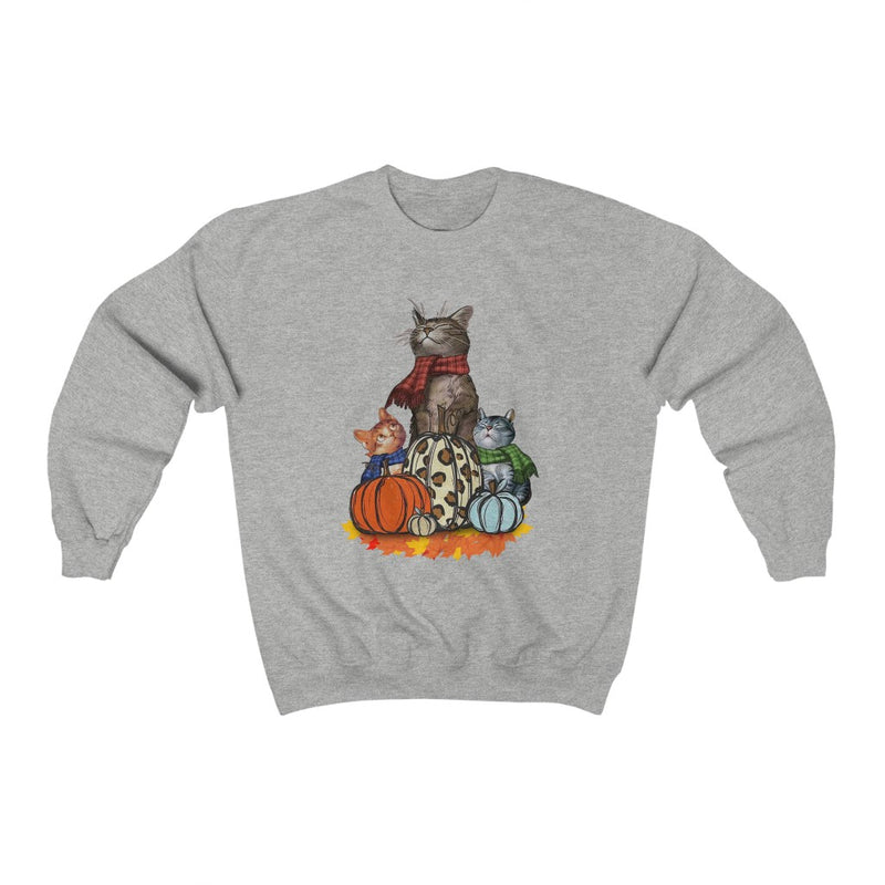 Cats and pumpkins Crewneck Sweatshirt - Sinna Get