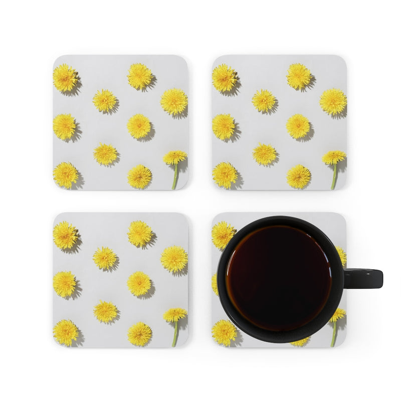 Dandelion Corkwood Coaster Set of 4 - Sinna Get