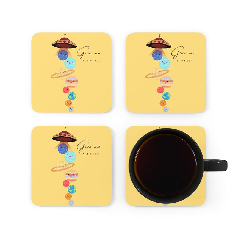 Give me a break Corkwood Coaster Set of 4