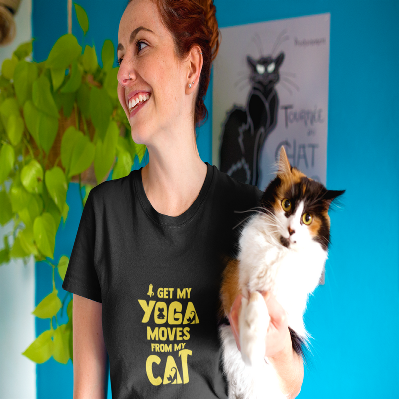 I get my Yoga Moves from My Cat Jersey T Shirt