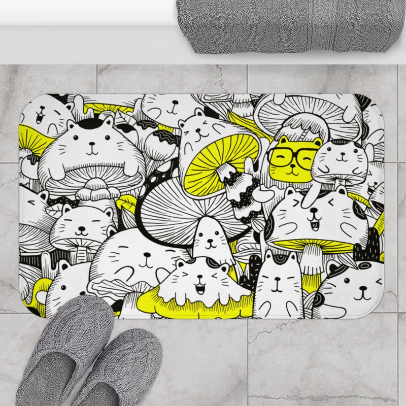 Cats and Mushroom Bath Mat - Sinna Get