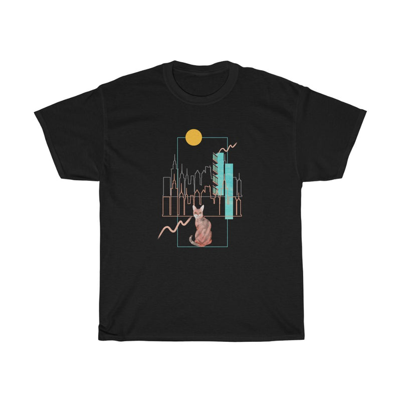 Buildings and Cat T Shirt - Sinna Get