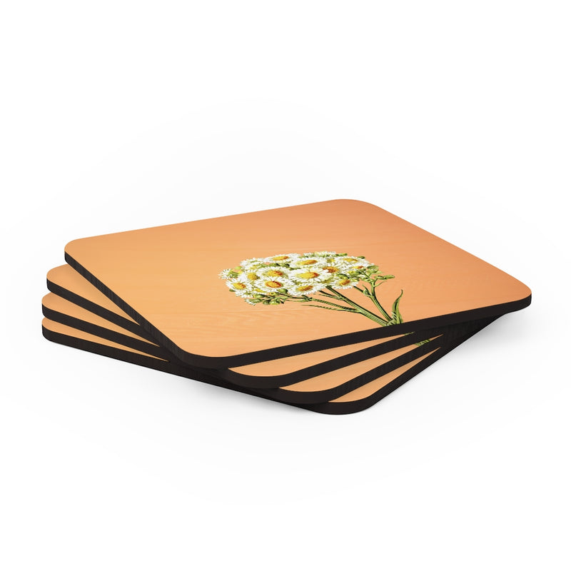 Daisies Bouquet Corkwood Coaster Set of 4 - Sinna Get