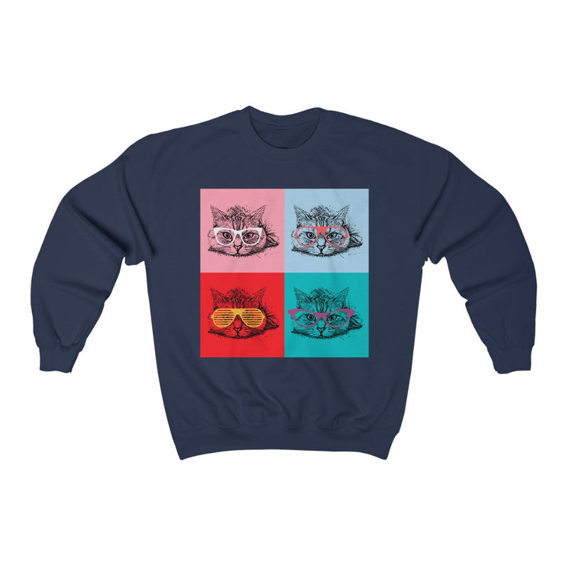 Cats with wearing glasses Crewneck Sweatshirt - Sinna Get