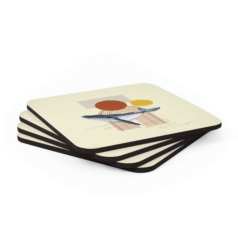 The whale Corkwood Coaster Set of 4