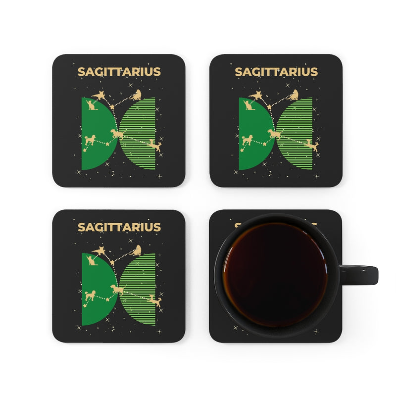 Sagittarius Corkwood Coaster Set of 4