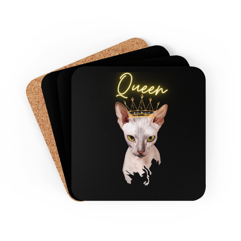 Best Queen Corkwood Coaster Set of 4 - Sinna Get