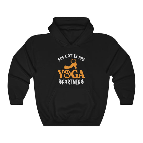 My Cat Is My Yoga Partner Hooded Sweatshirt