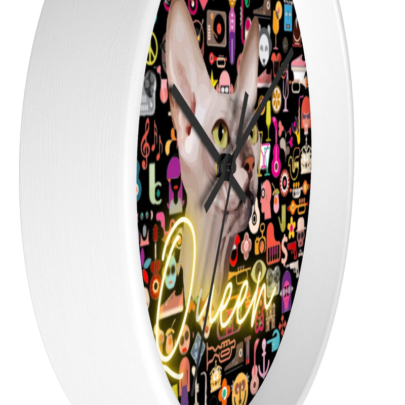 Cat Queen Wall clock 10"