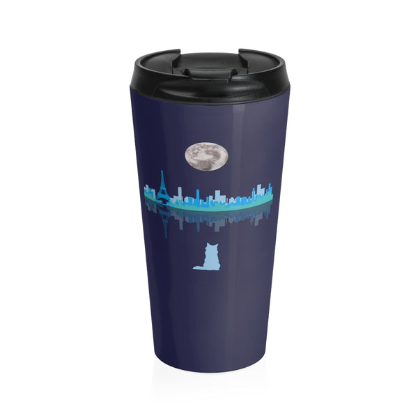 Cat and Moon Stainless Steel Travel Mug - Sinna Get