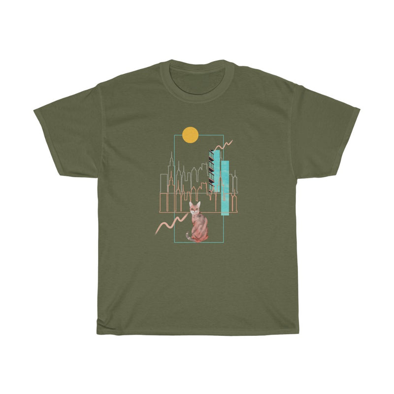 Buildings and Cat T Shirt - Sinna Get