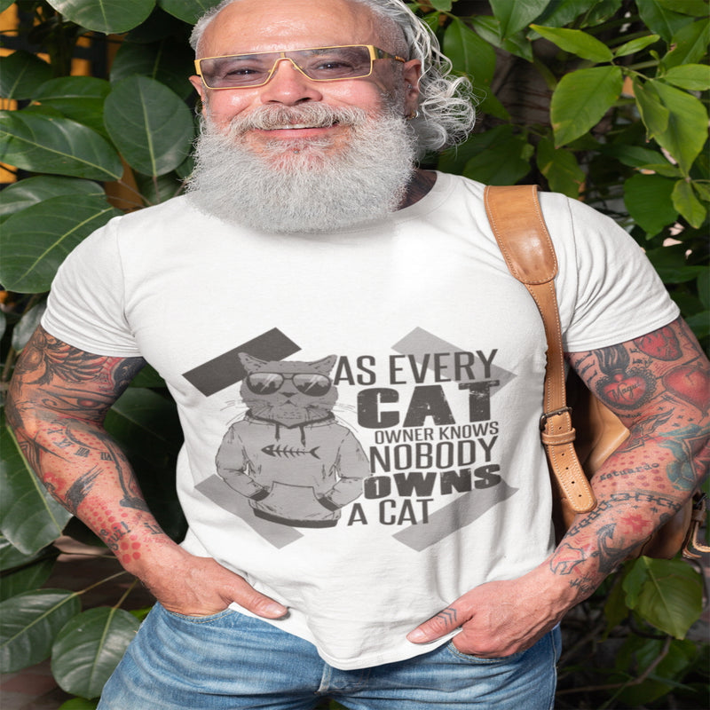 As every cat owner knows nobody owns a cat Jersey T Shirt