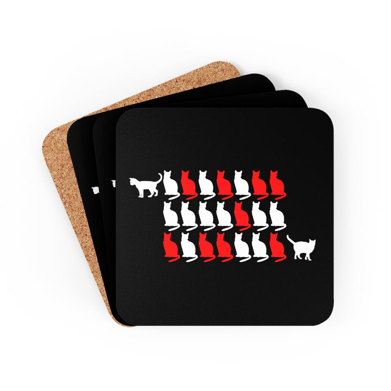 Cats Corkwood Coaster Set of 4 - Sinna Get