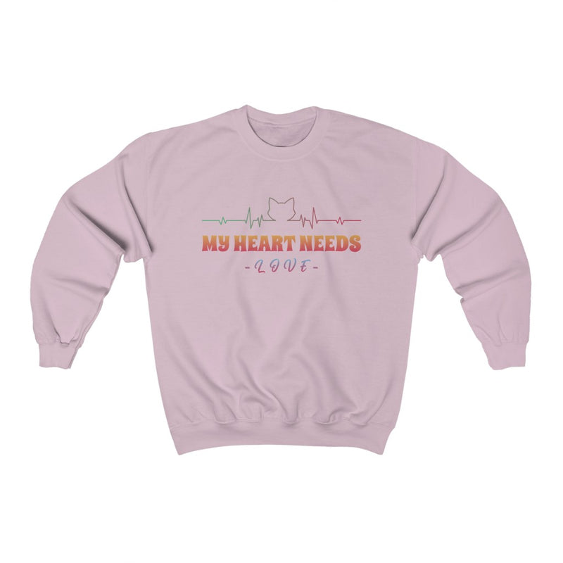 My heart needs love Crewneck Sweatshirt