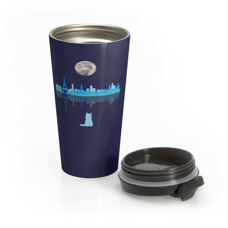 Cat and Moon Stainless Steel Travel Mug - Sinna Get