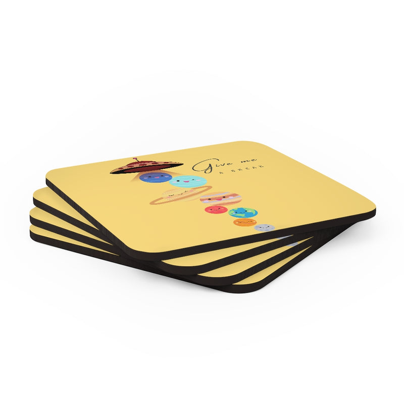 Give me a break Corkwood Coaster Set of 4