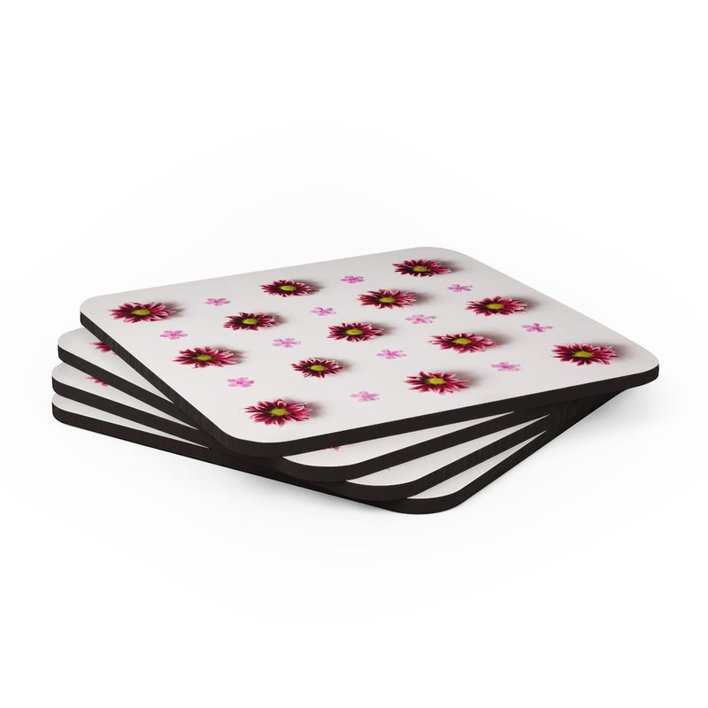 Flowers Corkwood Coaster Set of 4 - Sinna Get